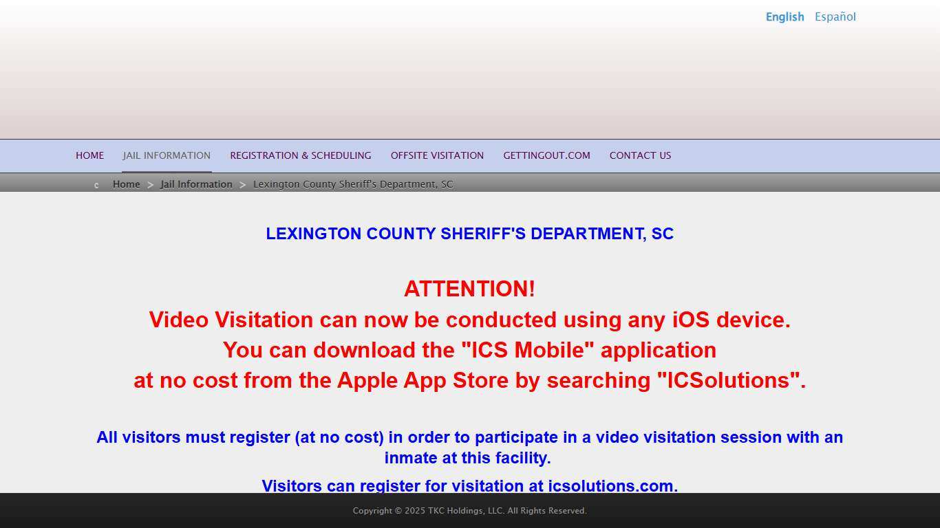 Lexington County Sheriff's Department, SC - The Visitor by ICSolutions