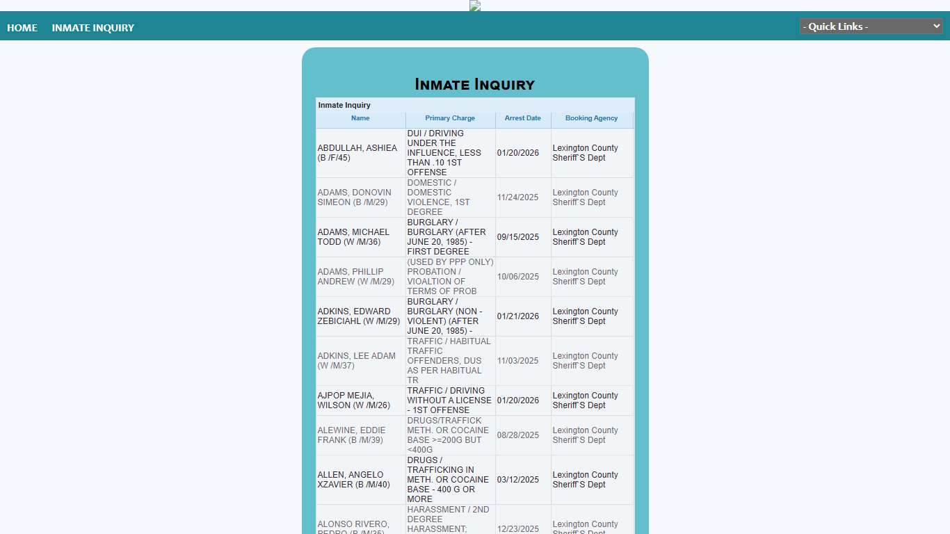 Lexington County Sheriff Office P2C